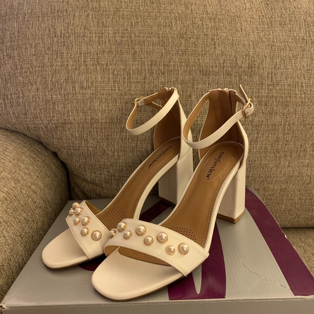 White high heel